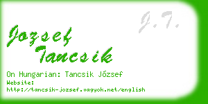 jozsef tancsik business card